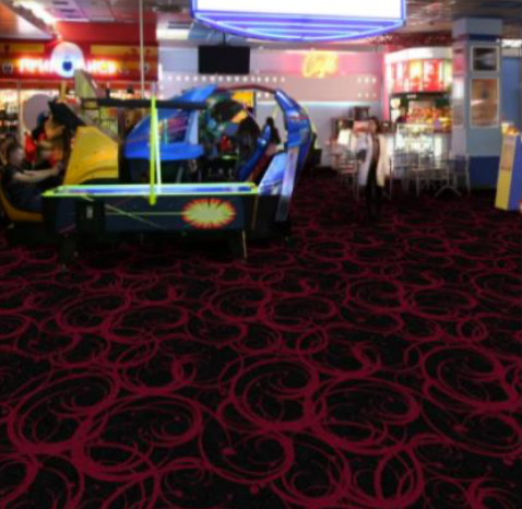 Casino Carpet Black and Red