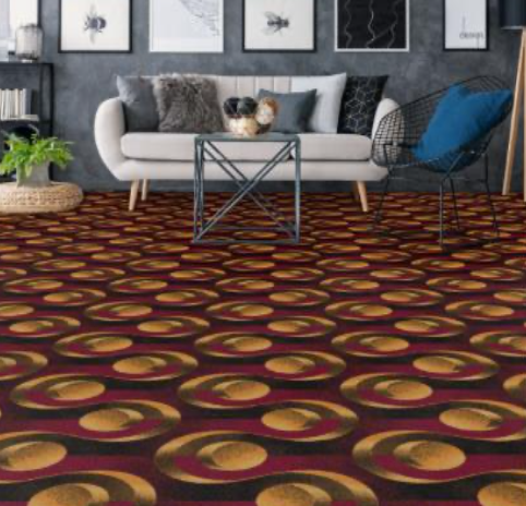 Casino Carpet Red Gold Black