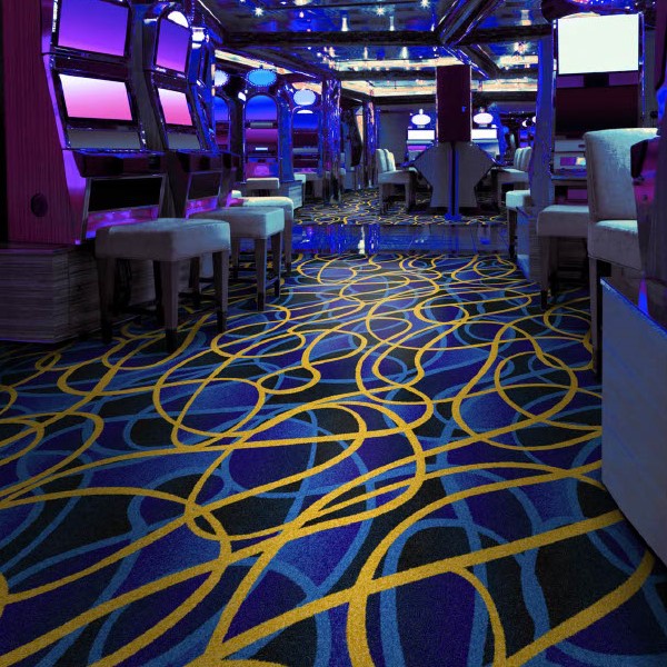 Casino Carpet Blue Abstract