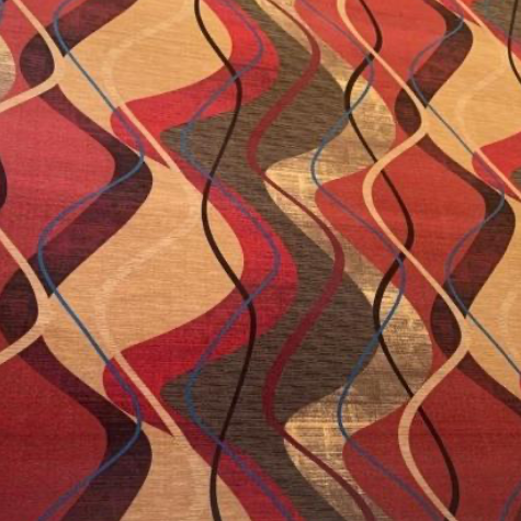 Casino Carpet Red Waves. Trebol Carpet